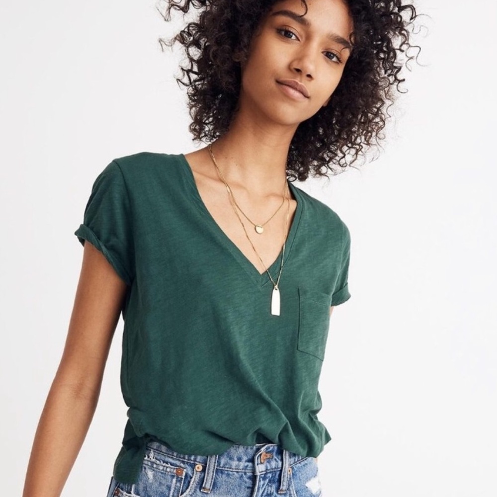 Madewell Green Short Sleeve Tee
